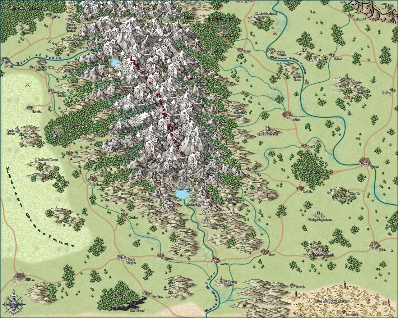 Nibirum Map: white fang peaks by Ebeneadeser